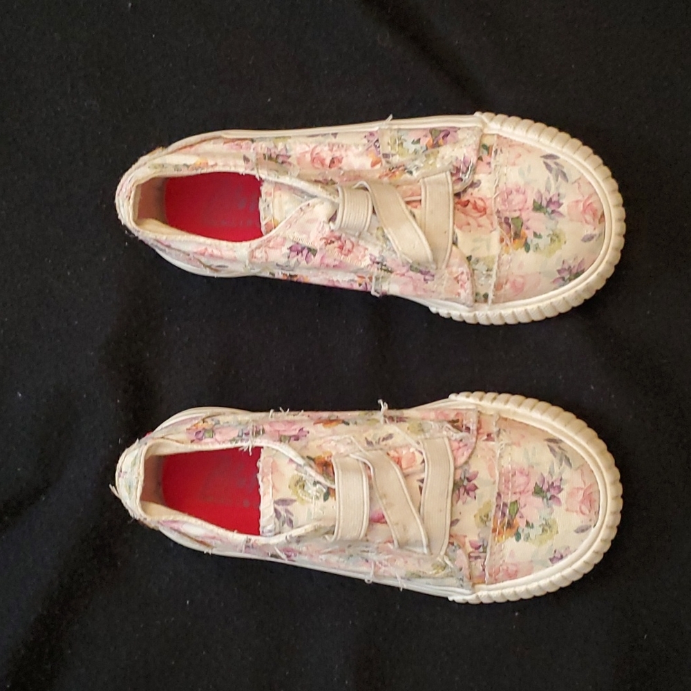 Girls distressed slip-ons